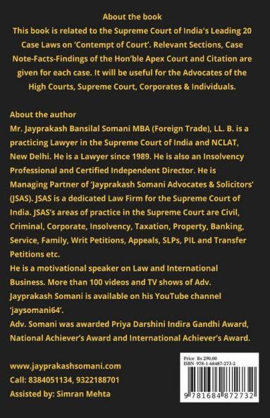 ‘Contempt Of Court’ Supreme Court’S Latest Leading Case Laws: Case Notes- Facts- Findings Of Apex Court Judges & Citations: Case Notes- Facts- Findings Of Apex Court Judges And Citations