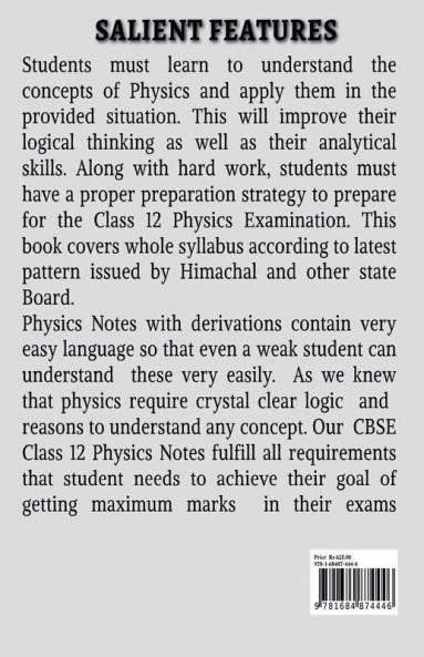 XII PHYSICS NOTES: STUDENT FRIENDLY NOTES