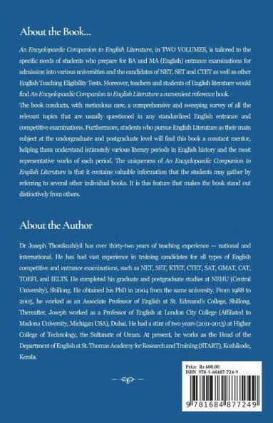 An Encyclopaedic Companion To English Literature: Vol. 1