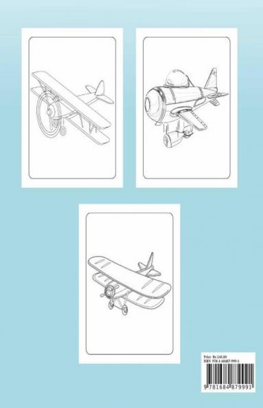 Airplane Coloring Book : Super Fun Coloring Book For Kids| 50 Coloring Pages With Airplanes Helicopters And More For Kids Ages 2-44-8| Easy Fun Designs For Boys Girls Little Kids Preschool...