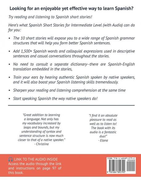 Spanish Short Stories for Intermediate Level: Improve Your Spanish Listening and Reading Comprehension Skills