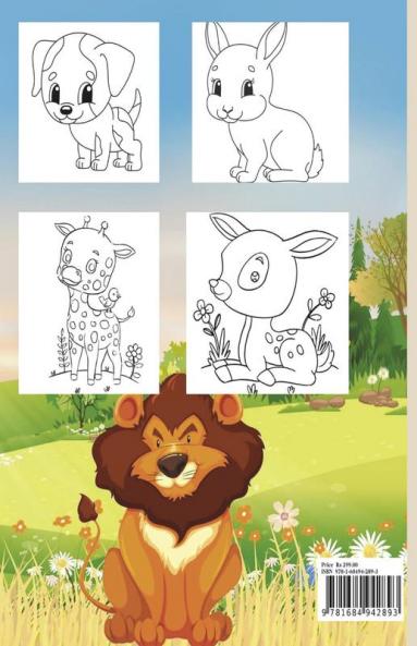 Animals Coloring Book For Toddlers : Amazing Coloring Book for Little Kids Age 2-4 4-8 Boys Girls Preschool and Kindergarten50 big simple and fun designs