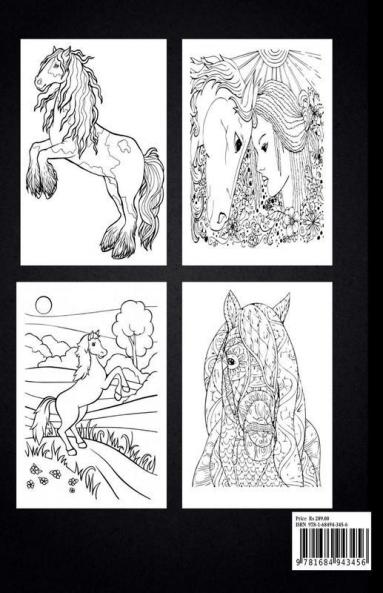 Beautiful Horses Coloring Book : An Adult And Kids Coloring Book Of Horses Coloring Horses For Stress Relieving And Relaxation