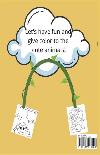 Toddler Coloring Book : Easy and Big Animals to Color and Learn for Toddlers/ Kids Ages 1-4; 4-8 Boys and Girls/ Simple and Fun Coloring Pages for Preschool and Kindergarden