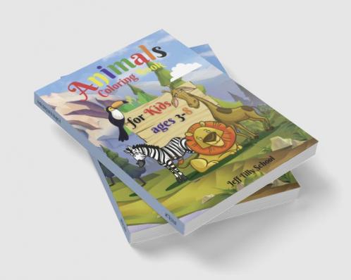 Animals coloring book for kids ages 3-8 : Wild and Farm Animals with Name for Girls & Boys | Coloring & Activity Book for Kindergarten & Preschool Age | Wild and Domestic Animals Tiger...