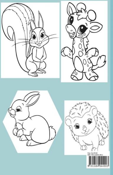 Baby Animals : Coloring Book for Kids with 43 Incredibly Cute and adorable Animals to color for teens and girls.