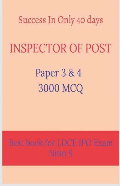 Inspector Of Post Exam-Paper 3 & 4: Sample Question Papers-20