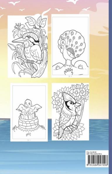 Beautiful Birds Coloring Book : Adorable Birds Coloring Book For Kids Cute Bird Illustrations For Boys And Girls To Color