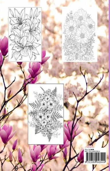 Hello Spring Coloring Book : Adult Coloring Pages with Stress Relieving Spring Scenes Beautiful Flowers Birds and Cute Animals.