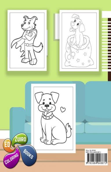 Playful puppies : Dog Coloring Book for Kids | Puppy Gifts for Girls and Boys