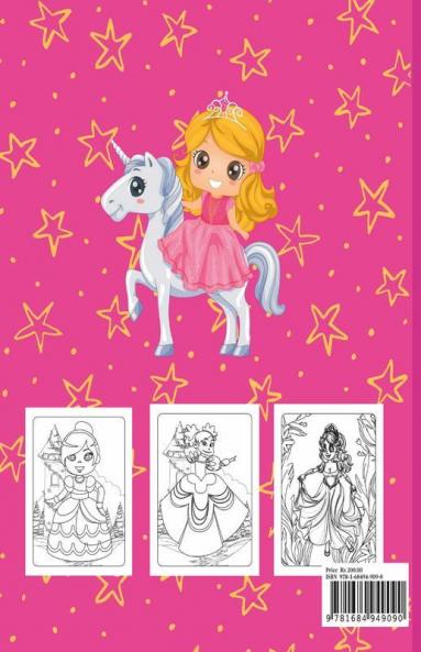 Princess Coloring Book : A Great Gift For Girls Kids Toddlers Ages 2-4 3-9 4-8 | Wonderful Coloring Book With 50 Unique And Cute Designs
