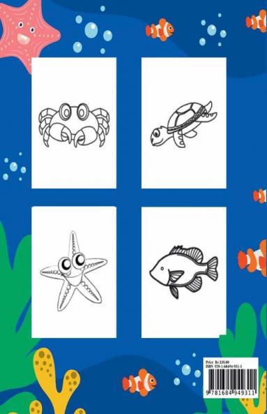 Ocean Coloring Book for Kids : Fantastic Coloring & Activity Book with Sea Creatures & Underwater Marine Life for Kids Ages 6-8 9-12 | Coloring Pages of Cute Ocean Animals for Children