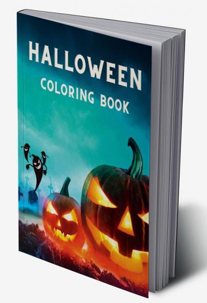 Halloween Coloring Book : For Adults with Witches Haunted Houses Pumpkins and Monsters│ Stress Relief Adult Relaxation with Spooky coloring pages for Women