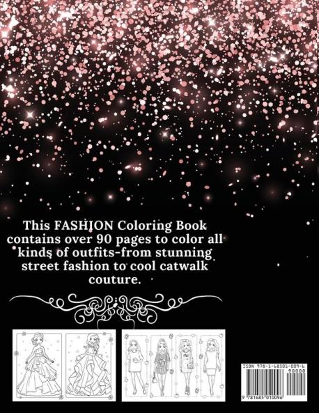Fashion Coloring Book for Girls Ages 8-12