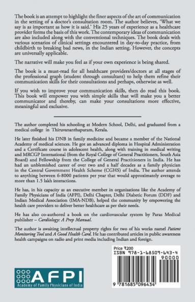 Communication Skills For The Consultation Room: A Doctor'S Perspective