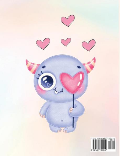 Happy Monsters: Coloring Book for Kids Ages 4+ Great for Beginners Boys and Girls 58 Unique Drawing of Cute Monsters