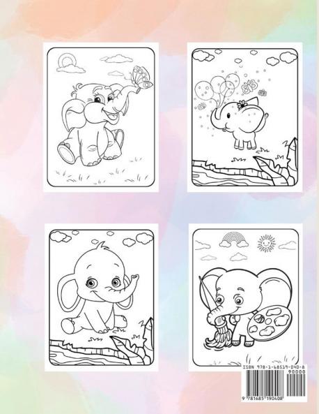 Baby Elephant Coloring Book for Kids