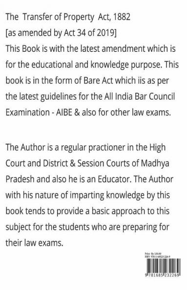 The Transfer Of Property Act 1882 - Bare Act: Bare Act