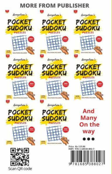 Pocket Sudoku Puzzles [ Very Easy To Very Hard ] With Solutions: Combo Of 100 Sudoku Puzzles From [ Very Easy To Very Hard ] Level - Volume 1 For Adults And Kids