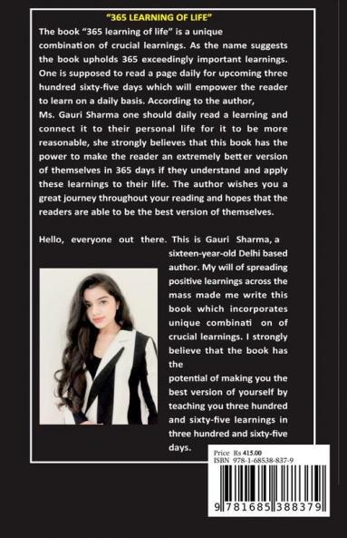 365 learnings of life by Gauri Sharma