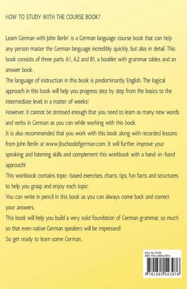 Learn German With John Berlin - A2 Answer Book : Learn German In Less Than 32 Hours