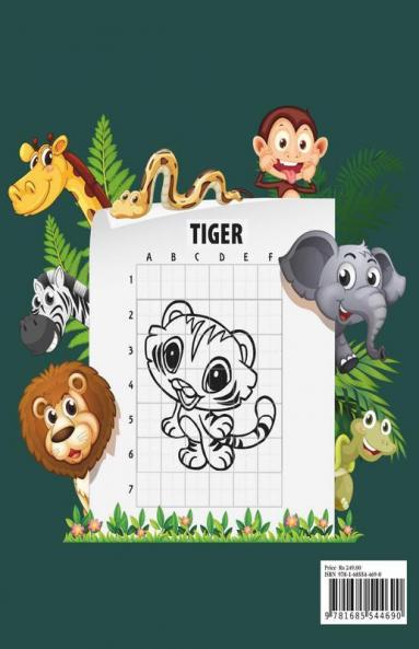 How To Draw Cute Animals: A Fun Draw And Color Book Perfect For Boys And Girls Ages 4-8 5-7 6-9. Step-By-Step Drawing Activity Book For Kids To Learn How To Draw Animals Using The Grid Copy Method.