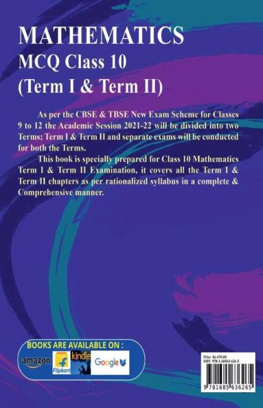 MATHEMATICS MCQS FOR CLASS 10 : MATHEMATICS MCQS FOR CLASS 10 (CBSE AND TBSE)