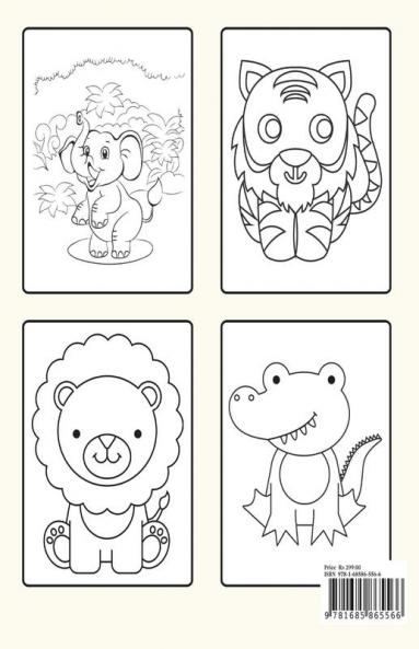 Baby Animals Coloring Book : Adorable Animals Coloring Pages Suitable for Kids and Adults Alike Cute Animals Coloring Book