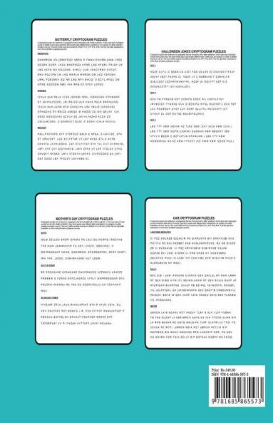 Cryptograms Puzzle Book: Large Print Cryptogram Puzzle Book For Adults Improve And Exercise Your Brain