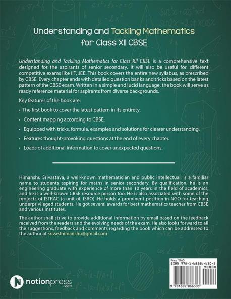 Understanding and Tackling Mathematics for Class Xll CBSE