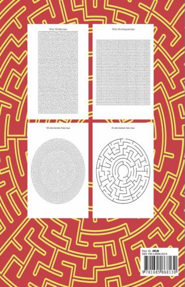 Adult Mazes Puzzle Book : Moderate to Challenging Maze Puzzles Hours of Fun Stress Relief and Relaxation