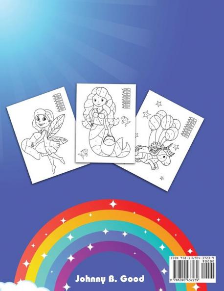 Color By Number Book for Girls