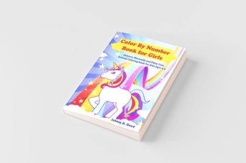 Color By Number Book for Girls