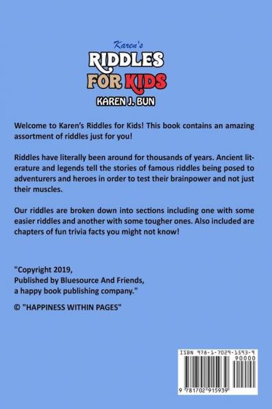 Karen's Riddles For Kids: Trick Questions And Fun Facts For The Young Ones