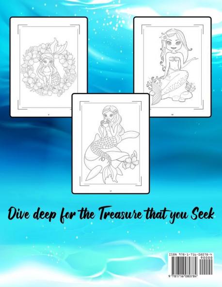 Mermaid Coloring Book for Kids: Mermaid Coloring Pages Ages 4-8 Stress Relieving and Relaxing Coloring Book with Gorgeous Sea Creatures