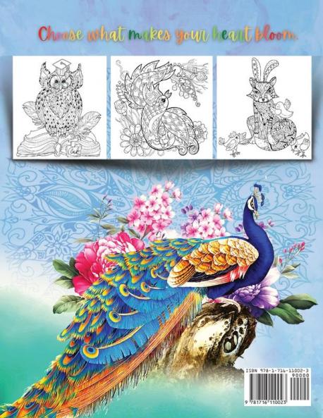 Mandala Coloring Book for Adults: Paisley Adult Coloring Books with Cute Animal Mandala Stress Relieving Flower Designs Creative Patterns and More