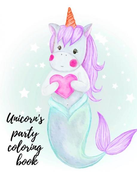 Unicorn's party coloring book