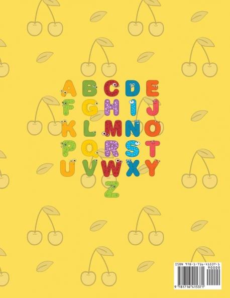 Letter tracing and coloring book for preschoolers.