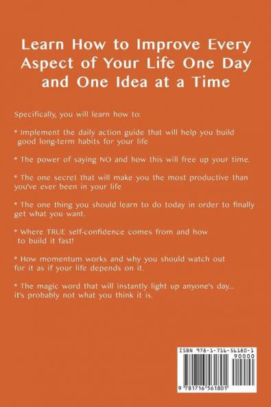 45 Day Self-Improvement Handbook: 45 Daily Ideas Habits and Action-Plan for Becoming More Productive Persuasive Influential Sociable and Self-Confident: 1 (Self-Improvement Action Guide)