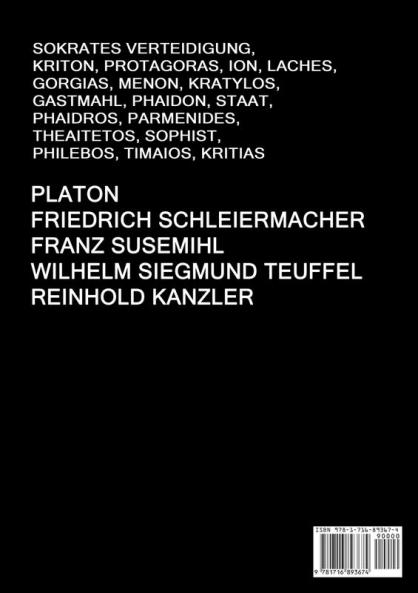 Platon Gesammelte Werke - Ausnahmslos Alle Werke von Platon In einem Sammelband