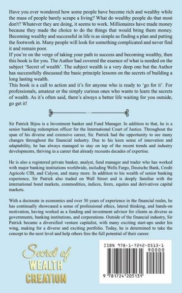 Secret of Wealth Creation: Principle lessons on the secrets of building a long lasting wealth