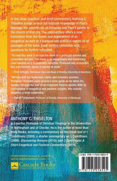 Colossians: A Short Exegetical and Pastoral Commentary