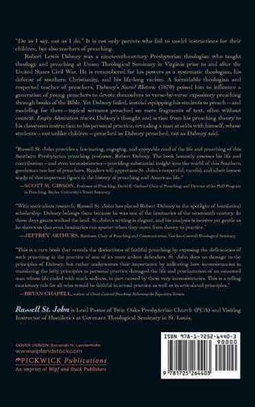 Empty Admiration: Robert Lewis Dabney's Expository Homiletic