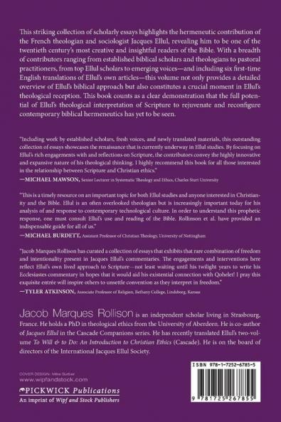 Jacques Ellul and the Bible