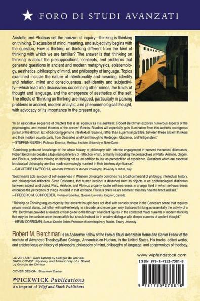 Thinking on Thinking: Studies in Mind Meaning and Subjectivity: 1 (Foro Di Studi Avanzati)