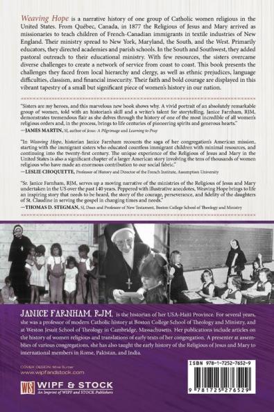 Weaving Hope: The Religious of Jesus and Mary in the United States 1877-2017