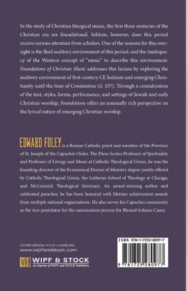 Foundations of Christian Music: The Music of Pre-Constantinian Christianity