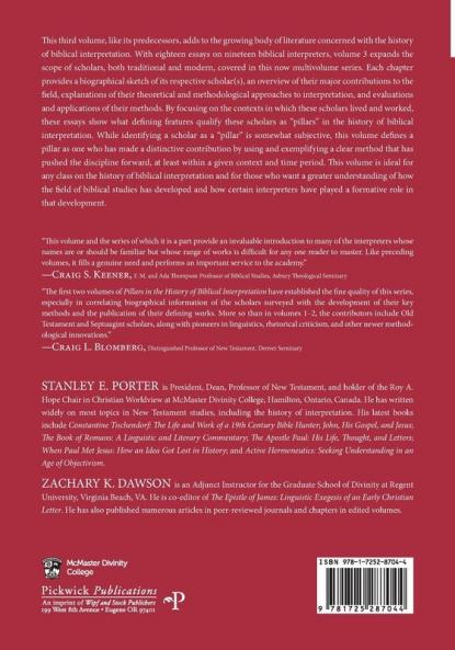 Pillars in the History of Biblical Interpretation Volume 3