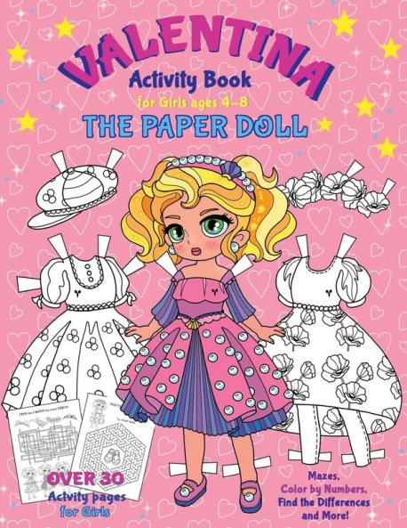 VALENTINA the Paper Doll Activity Book for Girls ages 4-8