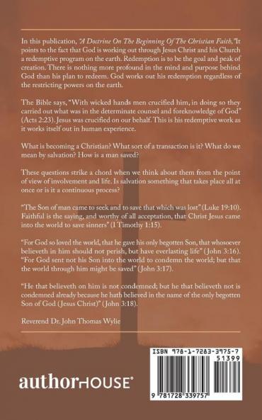 A Doctrine on                                                                                                                    the Beginning of Christian Life
